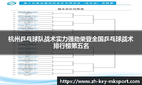 杭州乒乓球队战术实力强劲荣登全国乒乓球战术排行榜第五名